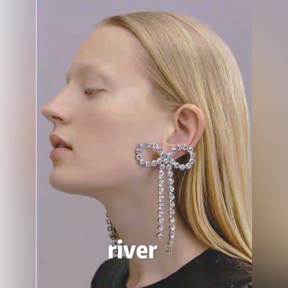 Large size shinning bowknot earrings - Picture 4 of 4